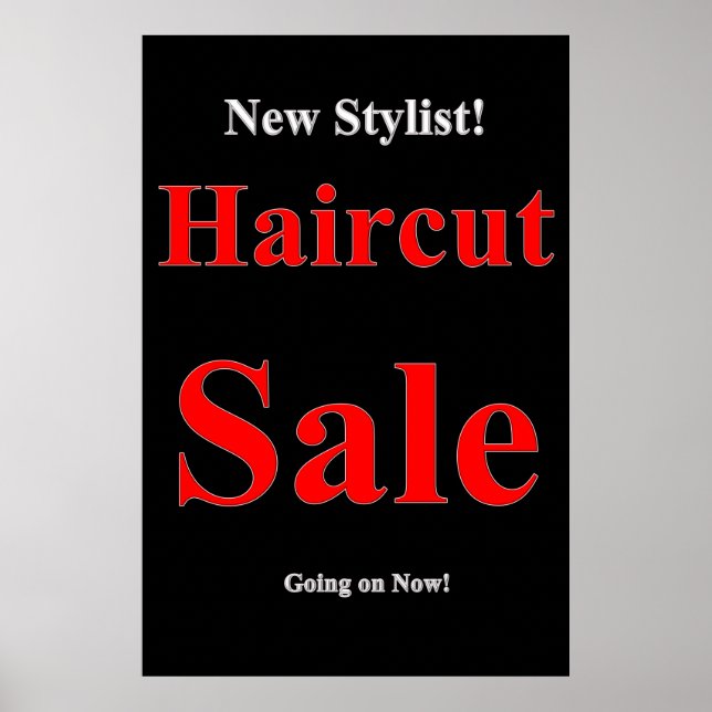 Affiche Nouvelle Styliste Haircut Vente Beauté Salon Poste (Devant)