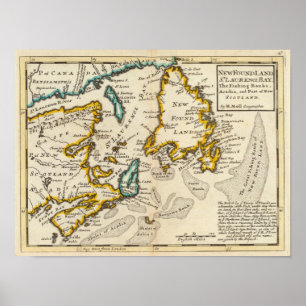 Affiche Nouvelle terre trouvée, baie de St Laurence,