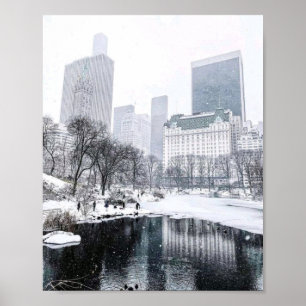 Affiche Nouvelle ville de New York Hiver dans l'art de la