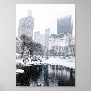 Affiche Nouvelle Ville de New York Hiver dans l'Art de la