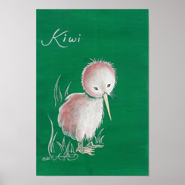 Affiche Nouvelle-Zélande Kiwi Bird (Devant)
