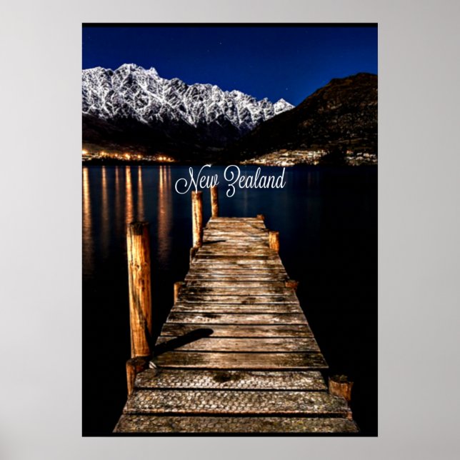 Affiche Nouvelle-Zélande la nuit (Devant)