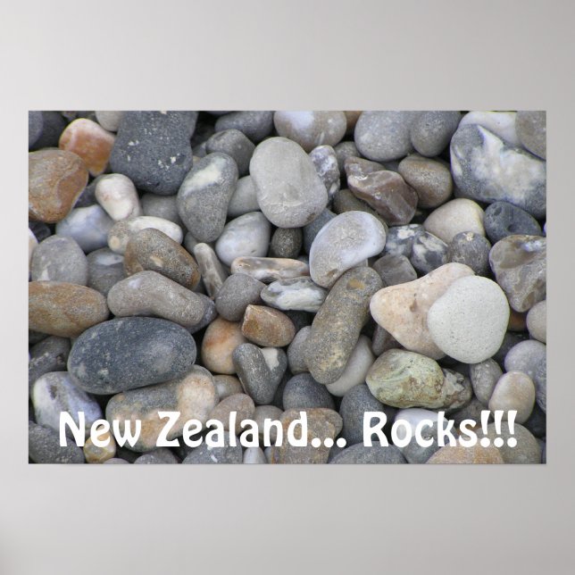 Affiche Nouvelle-Zélande...Rochers ! (Devant)
