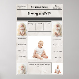 Affiche Nouvelles de rupture Premier jalons