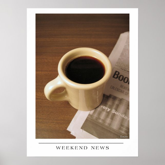 Affiche Nouvelles du week-end - Envoyez de l'art du café (Devant)