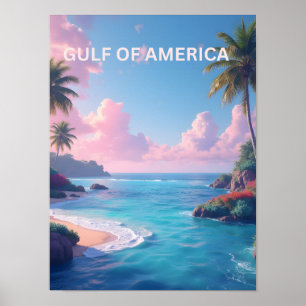 Affiche Nouvelles golfe d'amérique en pastels