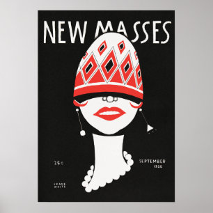 Affiche Nouvelles masses (1926) par Frank Walts.
