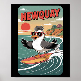 Affiche Nouvelles vibrations de la plage de Newquay, couch