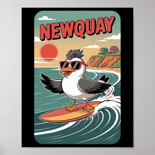 Affiche Nouvelles vibrations de la plage de Newquay, couch (Devant)