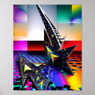 Affiche Nouvelles vues de design Memphis