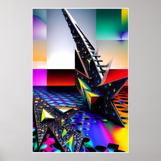 Affiche Nouvelles vues de design Memphis