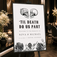 NOVA Floral Gothique Crâne Jusqu'à la Mort Mariage