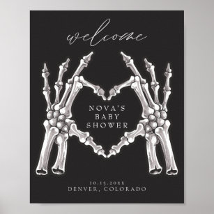Affiche NOVA Skeleton Heart Hands Baby shower Accueil