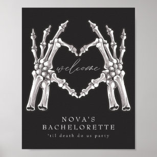Affiche NOVA Skeleton Heart Hands Bachelorette Bienvenue