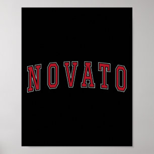 Affiche Novato Californie Souvenir Vacances Style Collégia