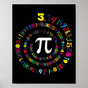 Affiche Novelle Spirale Pi Pour Les Enfants Enseignants Pi