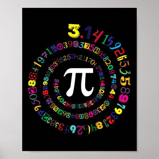 Affiche Novelle Spirale Pi Pour Les Enfants Enseignants Pi (Devant)