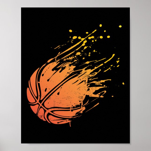 Affiche Novelty Silhouette Basketball Cadeau Graphique Pou (Devant)