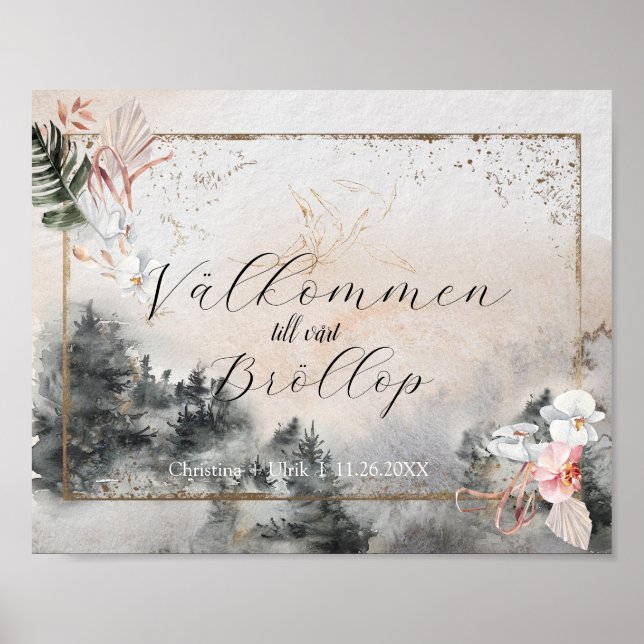 Affiche November Wedding Invitation Inbjudningar (Devant)