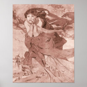 Affiche Novembre Art Nouveau Alphonse Mucha