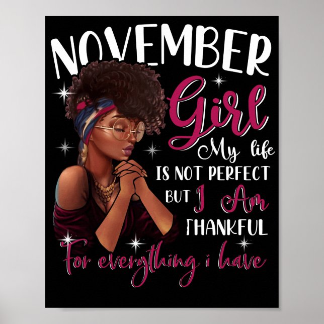 Affiche Novembre Fille Ma Vie N'Est Pas Parfaite Je Suis H (Devant)