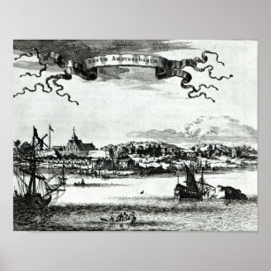 Affiche Novum Amsterodamum, c.1667