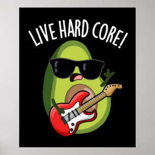 Affiche Noyau Dur Avocat Rock Drôle Pun Sombre BG