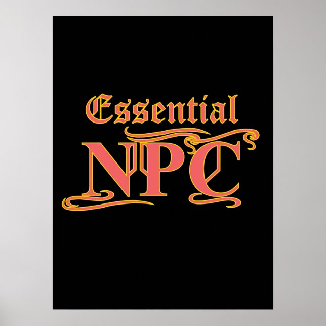 Affiche NPC essentiel ne pas viser Rob ou tuer RPG drôle (Devant)