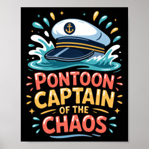 Affiche Ntoon capitaine du chaos drôle lac bateau longue