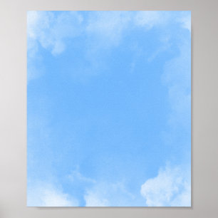 Affiche Nuage blanc sur l'arrière - plan bleu ciel