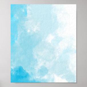 Affiche Nuage blanc sur l'arrière - plan bleu ciel