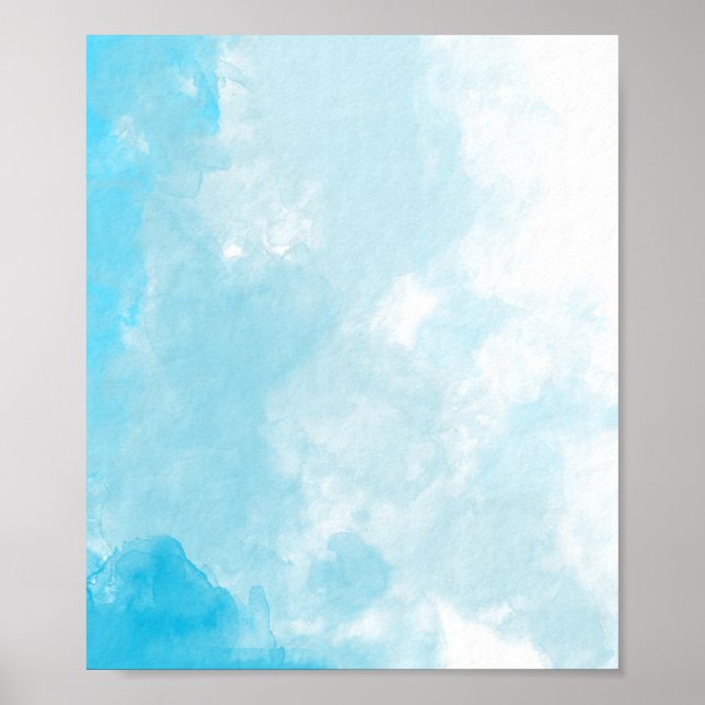 Affiche Nuage blanc sur l'arrière - plan bleu ciel (Devant)
