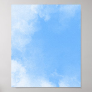 Affiche Nuage blanc sur l'arrière - plan bleu ciel