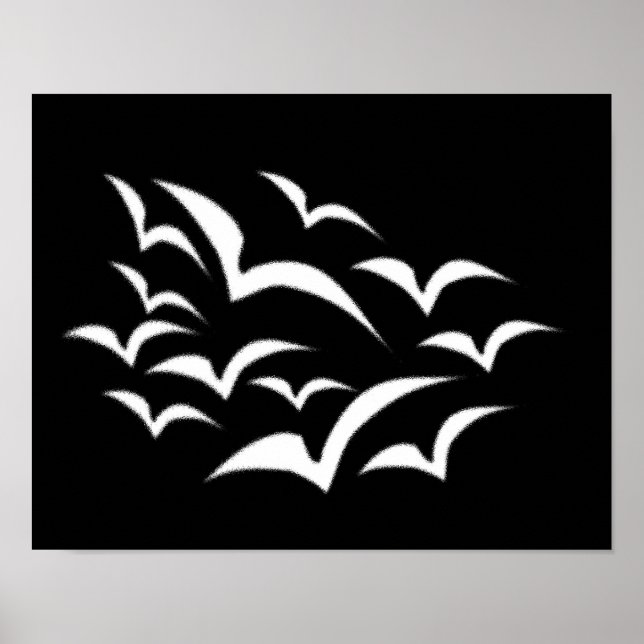 Affiche Nuage Chauve-Souris Blanche (Devant)