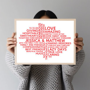Affiche Nuage de mots de typographie personnalisé pour cou