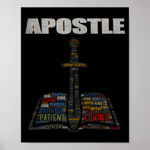 Affiche Nuage de mots du ministre de l'église Astle Pasteu