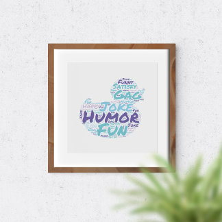 Affiche Nuage de mots humoristique.