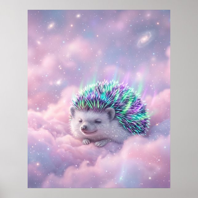 Affiche Nuage nébuleux de nuage de champignon d'aurore Art (Devant)