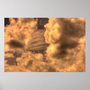 Affiche nuage sépia Abstrait fond abstrait, art, arti