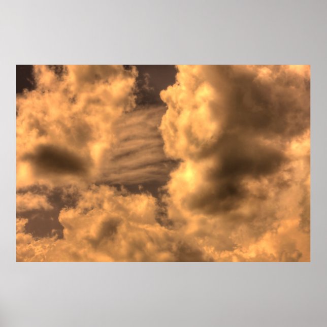 Affiche nuage sépia Abstrait fond abstrait, art, arti (Devant)