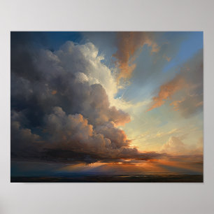 Affiche Nuages à Dawn Peinture Art Imprimer l'affiche