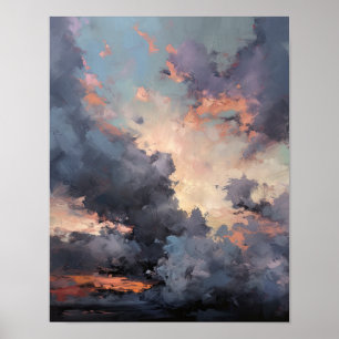 Affiche Nuages à Dawn Peinture Art Imprimer l'affiche