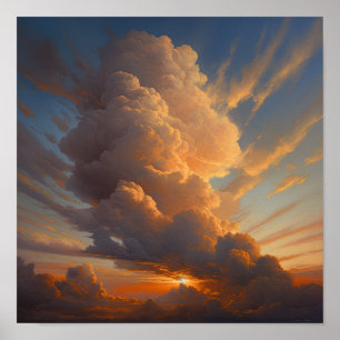 Affiche Nuages à Dawn Peinture Art Imprimer l'affiche