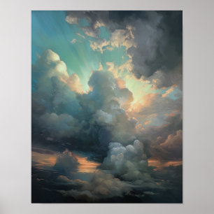 Affiche Nuages à Dawn Peinture Art Imprimer l'affiche