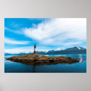 Affiche Nuages au-dessus d'un phare près d'Ushuaia, Argen