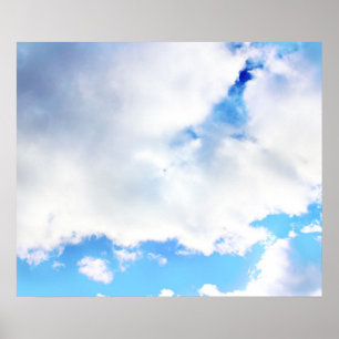 Affiche Nuages blancs et ciel bleu