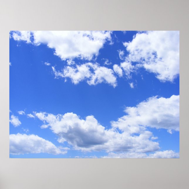Affiche Nuages bleus (Devant)