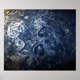 Affiche Nuages bleus de tourbillonnement de came de