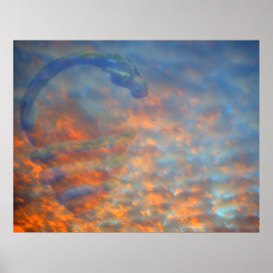 Affiche Nuages Blue Orange Mackeral Serpent