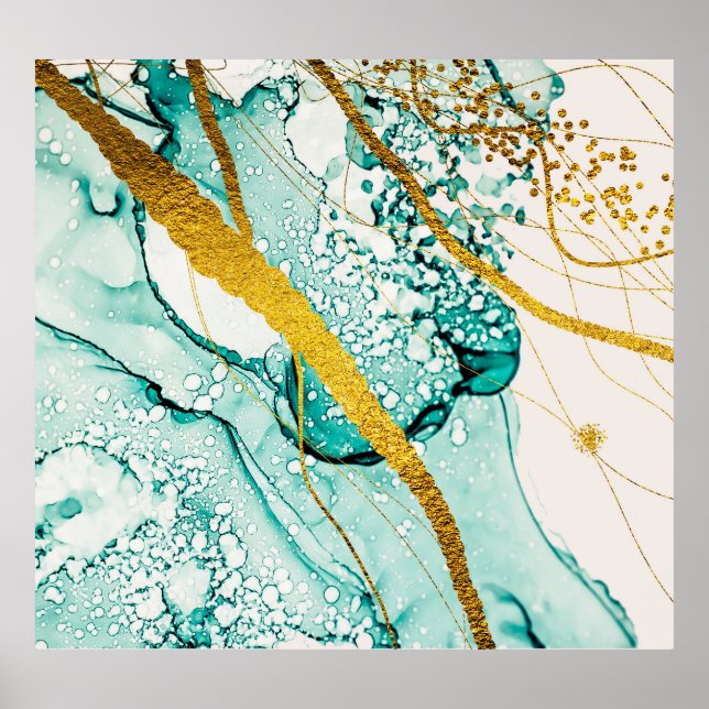 Affiche Nuages d'art Abstraits : Encre translucide (Devant)